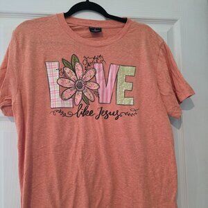 Love in Faith Peach tshirt